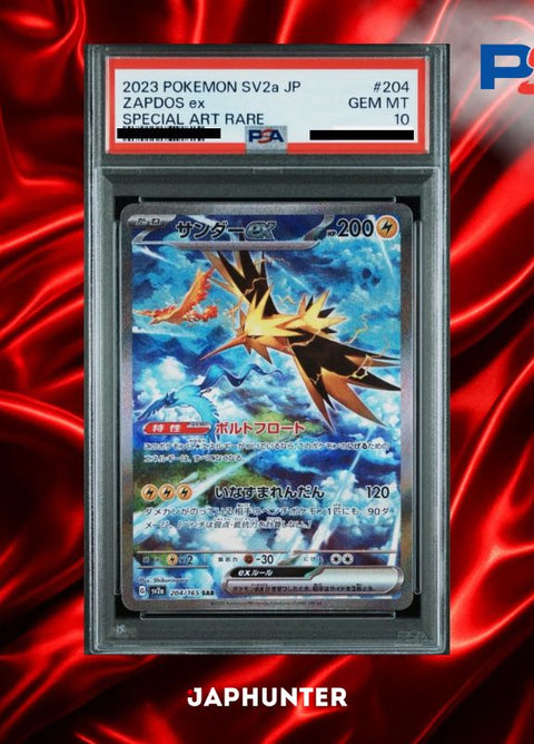 PSA 10 Zapdos ex SAR #204/165 – Pokémon 151 Japanese SV2a