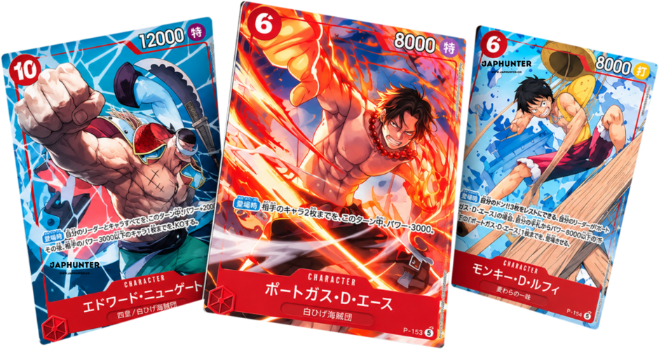Edward Newgate P-152, Portgas D. Ace P-153, Monkey D. Luffy P-154